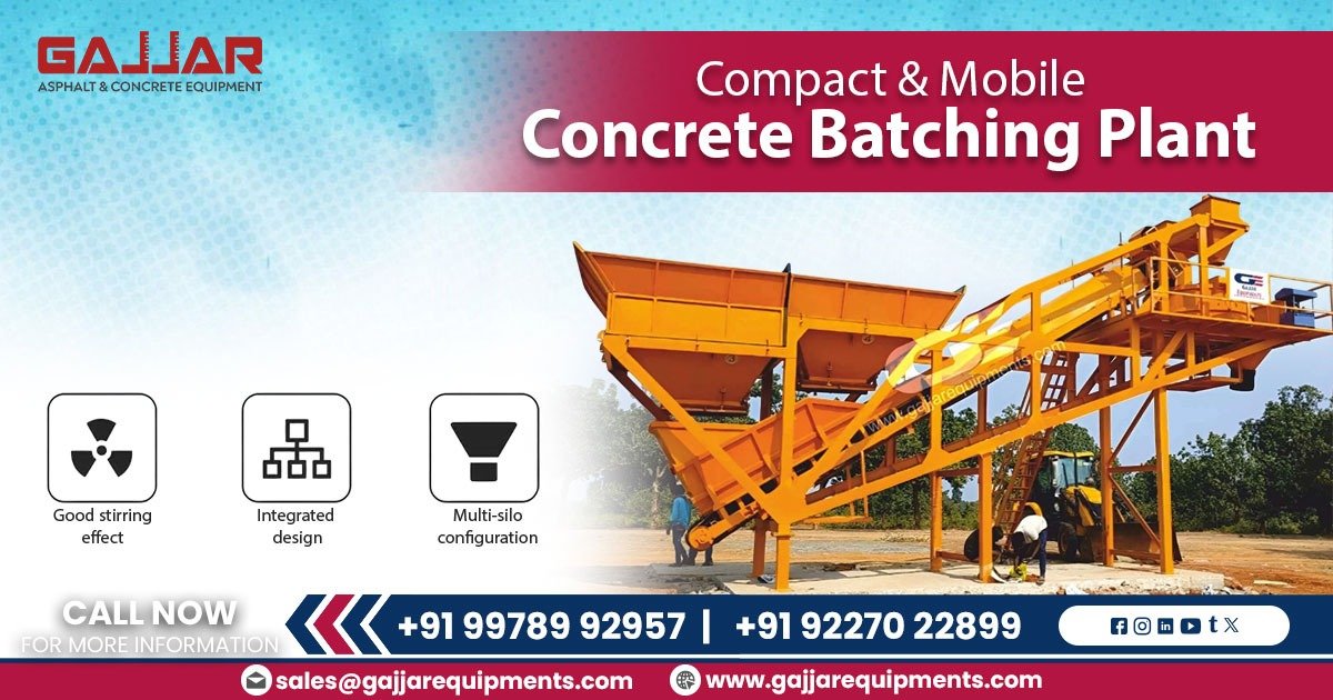 Compact and Mobile Concrete Batching Plant