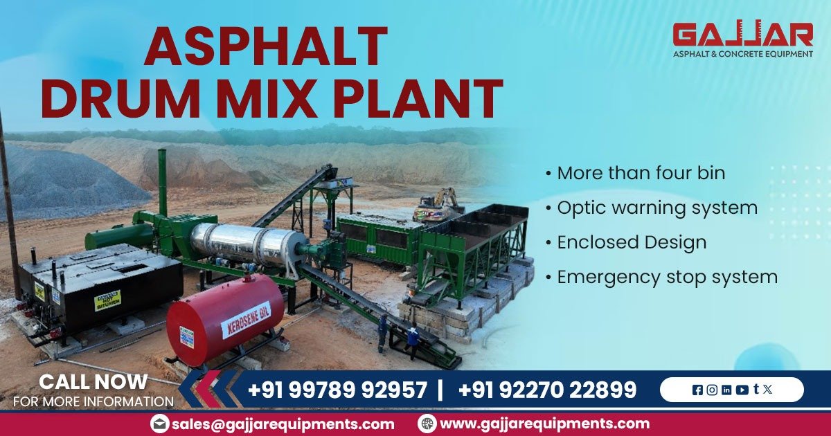 State-of-the-art asphalt drum mix plant for superior road quality.