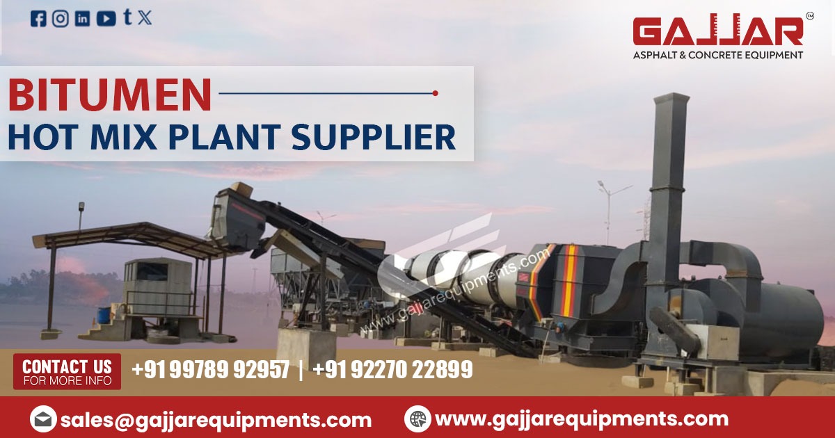 Industrial Bitumen Hot Mix Plant producing asphalt for highways and roads