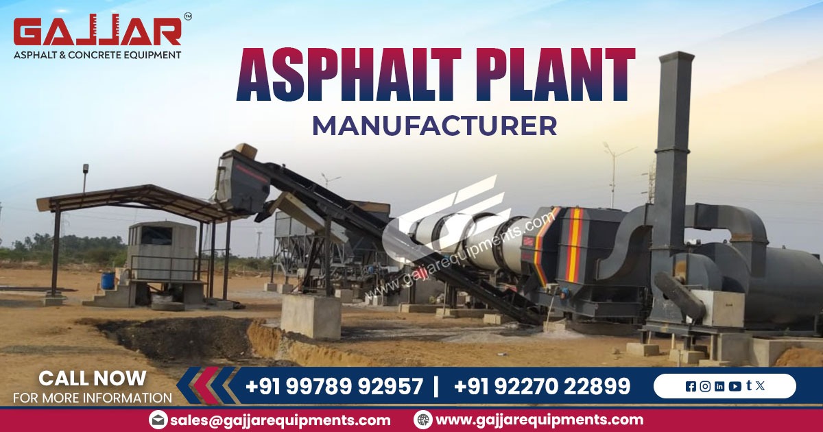 Asphalt plant machinery and equipment manufactured by leading asphalt plant manufacturer for road construction and paving projects.