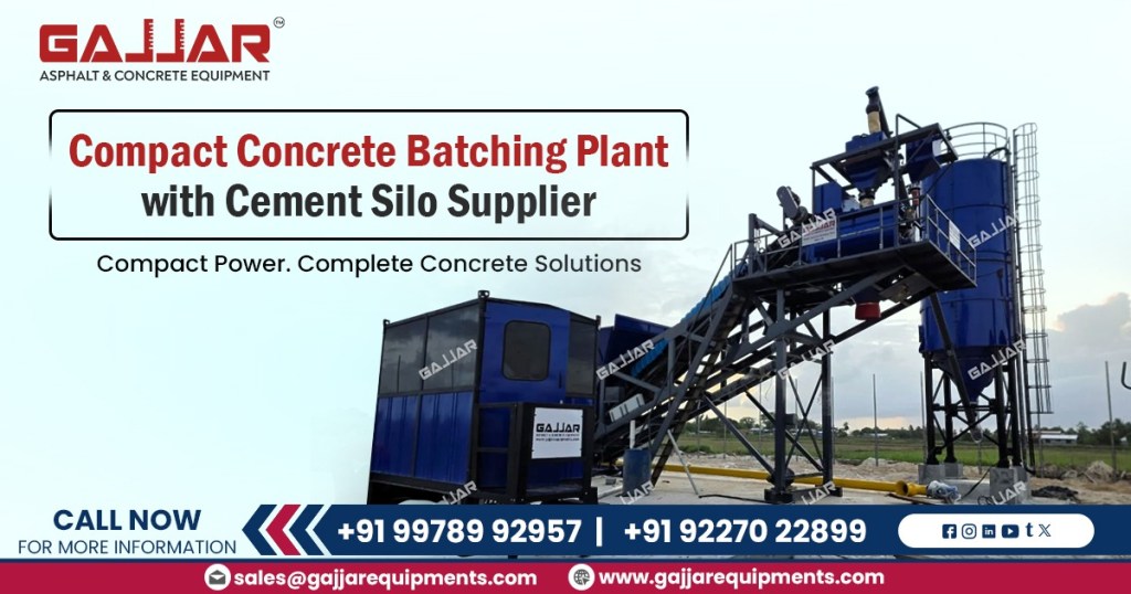 Compact Concrete Batching Plant with Cement Silo Supplier