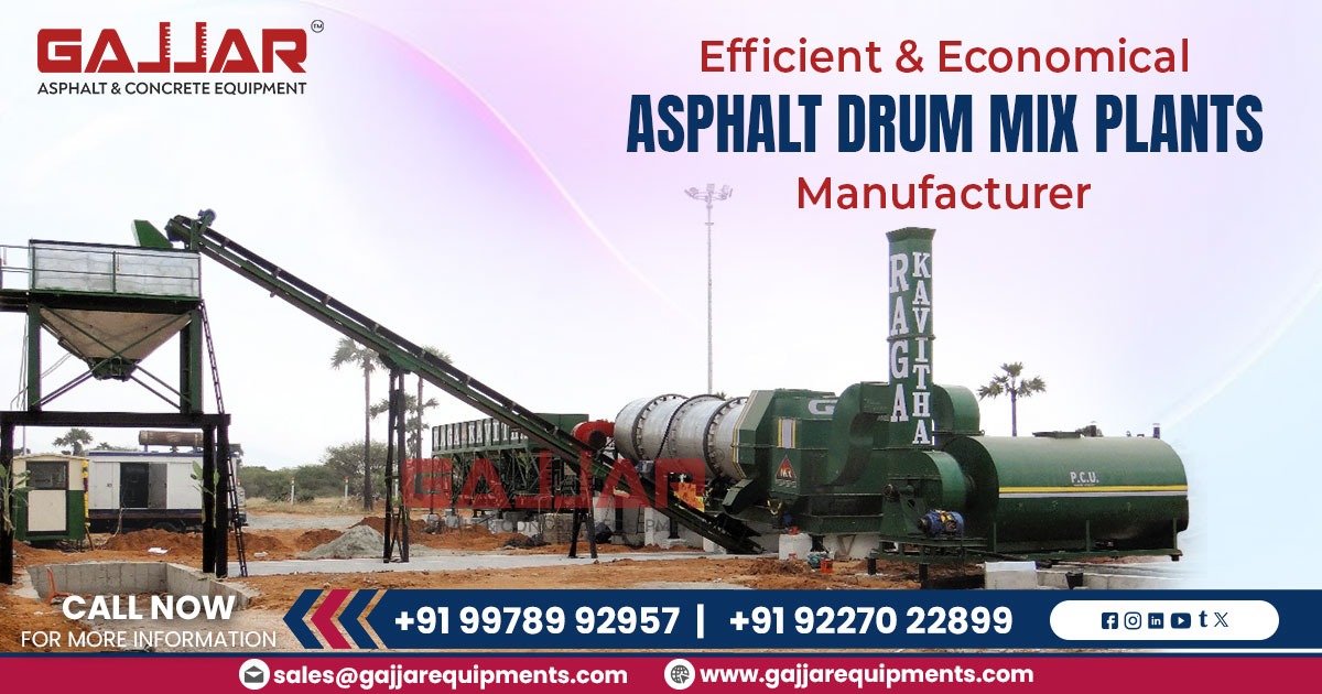 Efficient and Economical Asphalt Drum Mix Plants Manufacturer